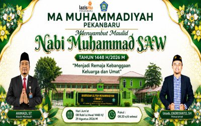 Sambut Maulid Nabi Muhammad SAW 1448 H, MA Muhammadiyah Pekanbaru Ajak Remaja Menjadi Kebanggaan Keluarga dan Umat